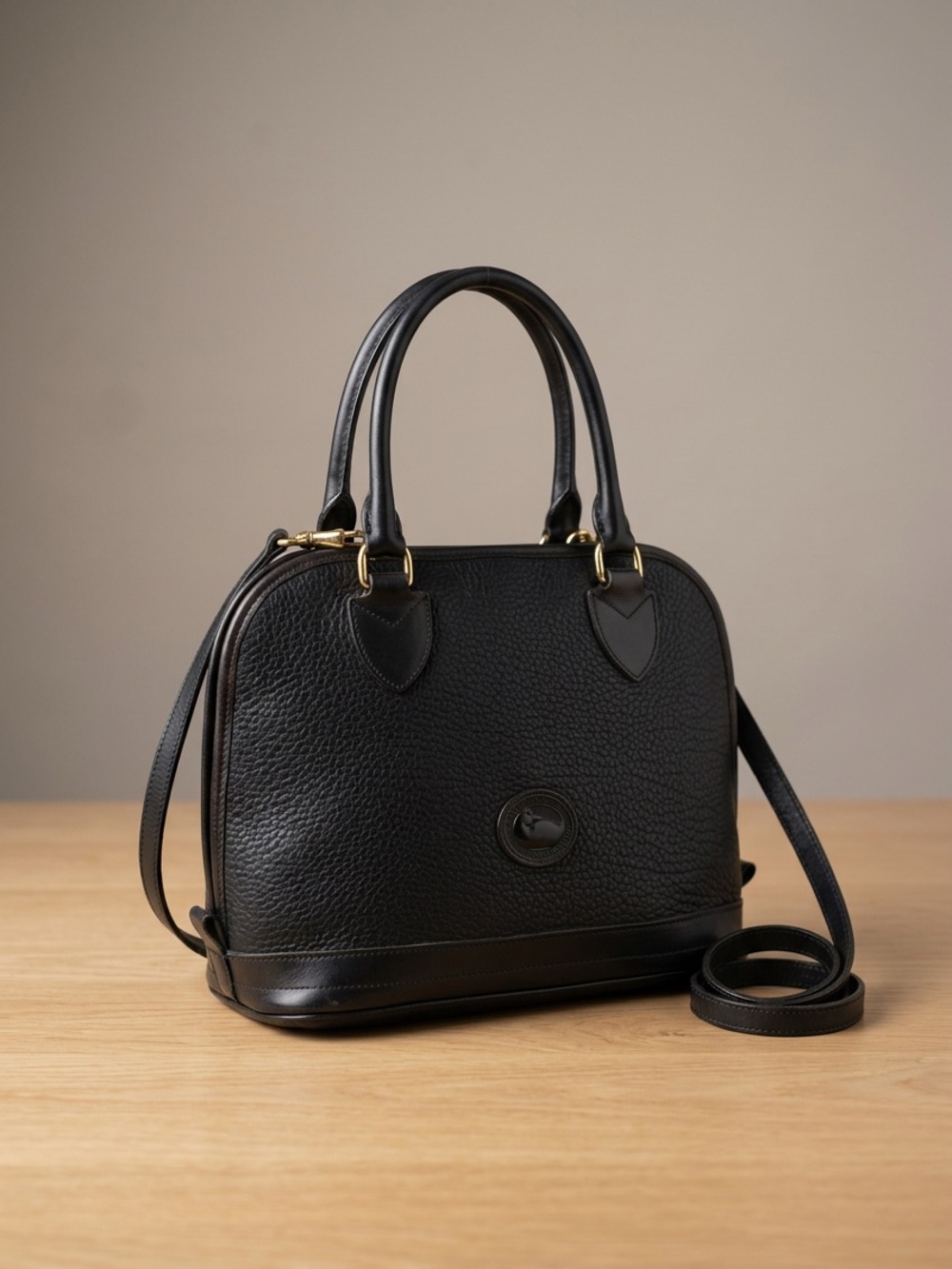 Vintage Dooney and Bourke Black Leather Women's Bag